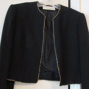Vintage BERT NEWMAN Black Jacket Lined  Cropped